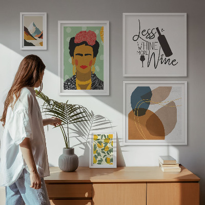 Conjunto de cuadros decorativos Retratos abstractos al estilo bohemio