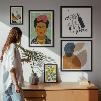 Conjunto de cuadros decorativos Retratos abstractos al estilo bohemio