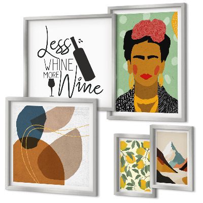 Conjunto de cuadros decorativos Retratos abstractos al estilo bohemio