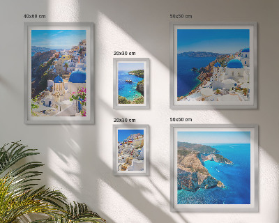 Conjunto de cuadros decorativos Cúpulas azules de las islas griegas