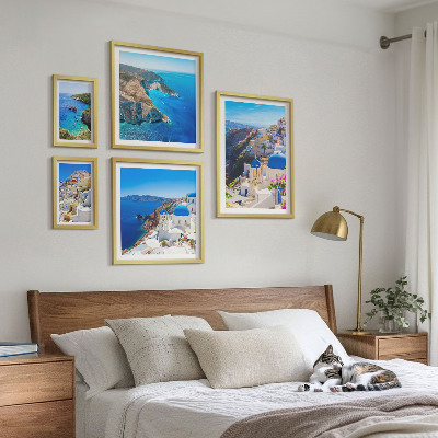 Conjunto de cuadros decorativos Cúpulas azules de las islas griegas