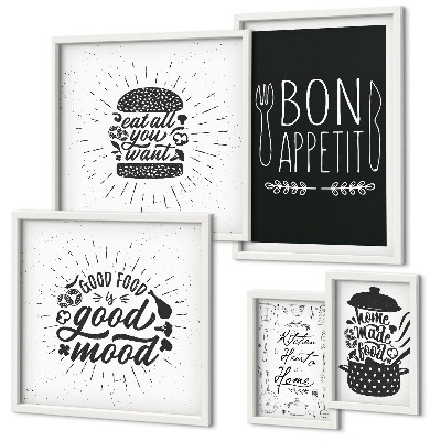 Conjunto de cuadros decorativos Inspiraciones culinarias