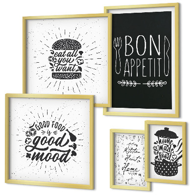 Conjunto de cuadros decorativos Inspiraciones culinarias