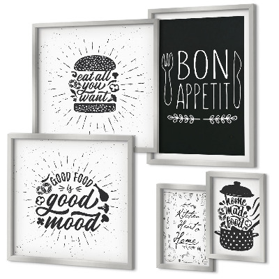 Conjunto de cuadros decorativos Inspiraciones culinarias