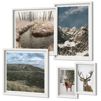 Pared galería de arte Naturaleza salvaje, majestuosas montañas