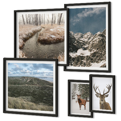 Pared galería de arte Naturaleza salvaje, majestuosas montañas