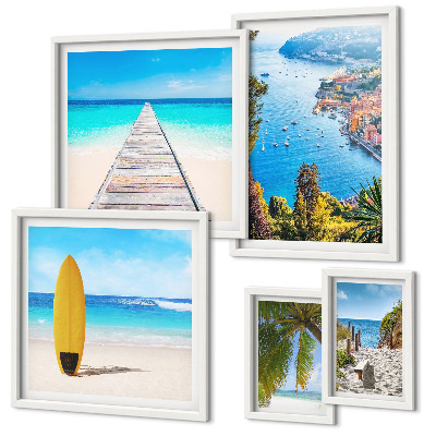 Pared galería de arte Paisajes costeros y playas