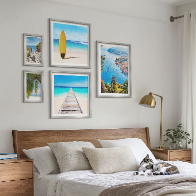 Pared galería de arte Paisajes costeros y playas