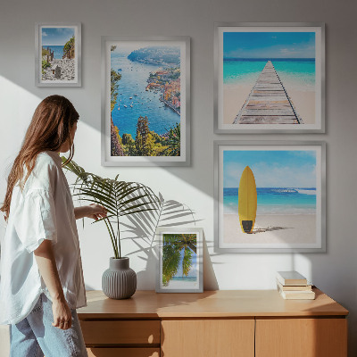 Pared galería de arte Paisajes costeros y playas