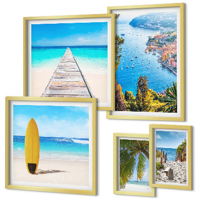 Pared galería de arte Paisajes costeros y playas