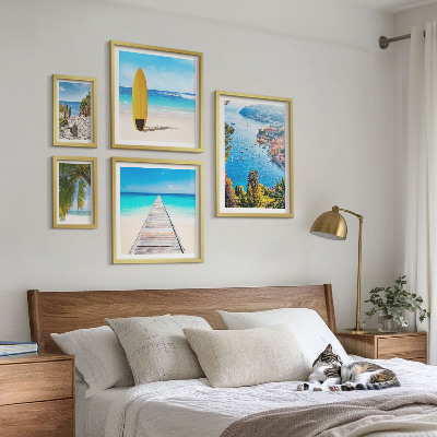 Pared galería de arte Paisajes costeros y playas