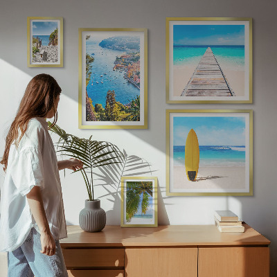 Pared galería de arte Paisajes costeros y playas