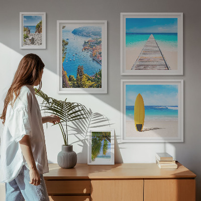 Pared galería de arte Paisajes costeros y playas