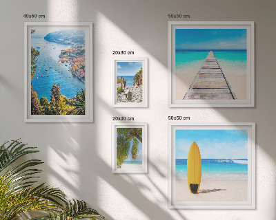 Pared galería de arte Paisajes costeros y playas