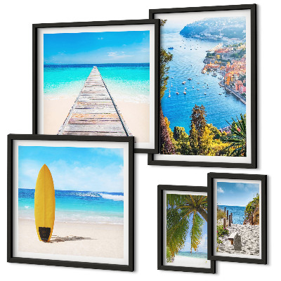 Pared galería de arte Paisajes costeros y playas