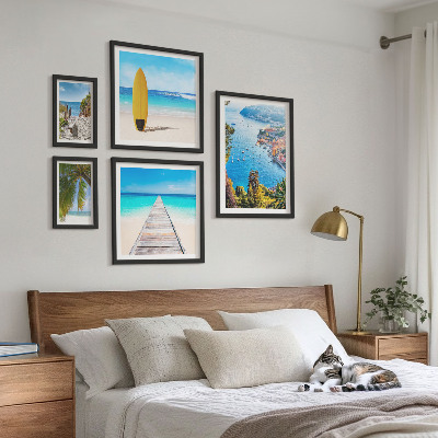 Pared galería de arte Paisajes costeros y playas