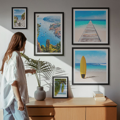 Pared galería de arte Paisajes costeros y playas