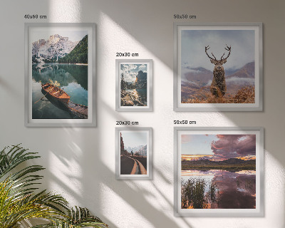 Set de 5 cuadros para salón Paisajes, montañas, lagos, naturaleza