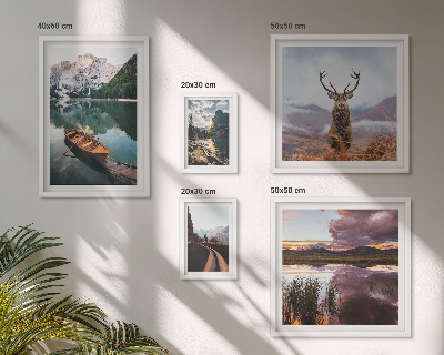 Set de 5 cuadros para salón Paisajes, montañas, lagos, naturaleza