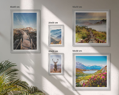 Pared galería de arte Paisajes de montañas y bosques salvajes