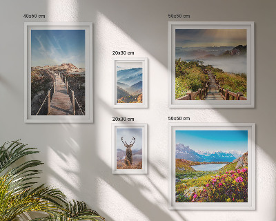 Pared galería de arte Paisajes de montañas y bosques salvajes
