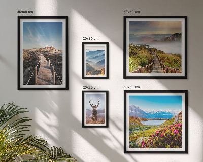 Pared galería de arte Paisajes de montañas y bosques salvajes