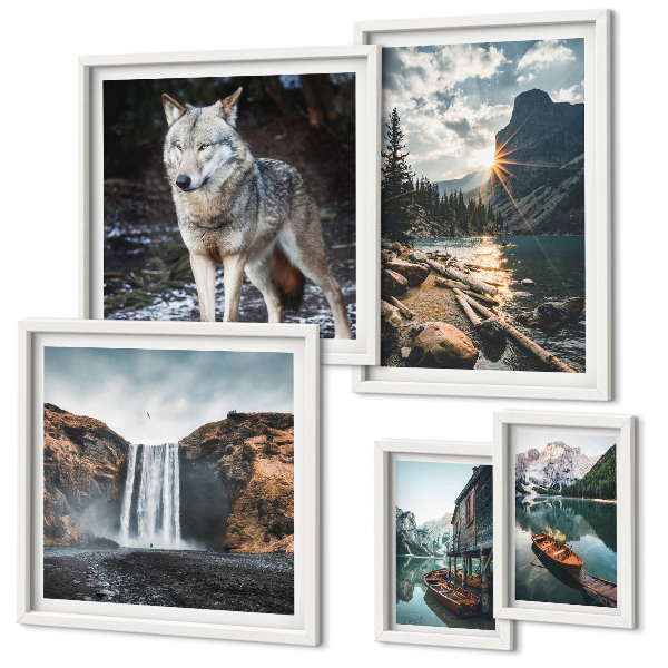 Pared galería de arte Paisajes naturales y fauna silvestre