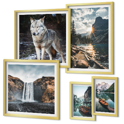 Pared galería de arte Paisajes naturales y fauna silvestre