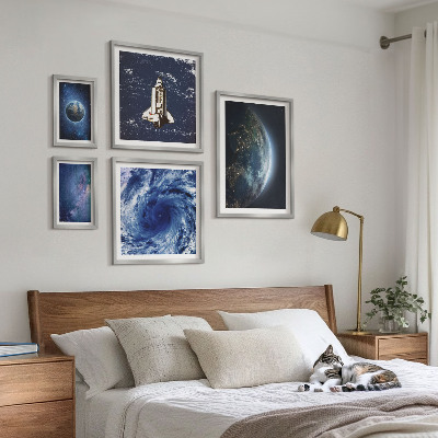 Conjunto de cuadros decorativos Paisajes cósmicos de la Tierra