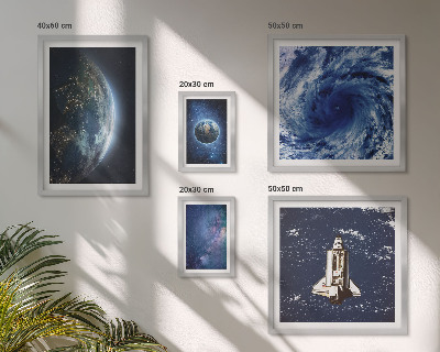 Conjunto de cuadros decorativos Paisajes cósmicos de la Tierra