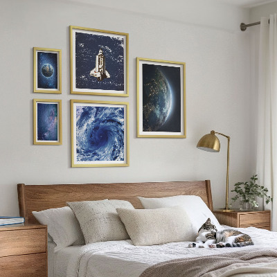 Conjunto de cuadros decorativos Paisajes cósmicos de la Tierra