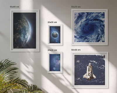Conjunto de cuadros decorativos Paisajes cósmicos de la Tierra
