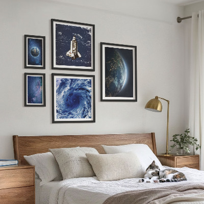 Conjunto de cuadros decorativos Paisajes cósmicos de la Tierra
