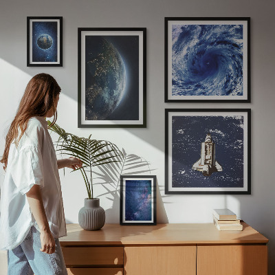 Conjunto de cuadros decorativos Paisajes cósmicos de la Tierra