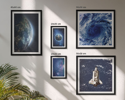 Conjunto de cuadros decorativos Paisajes cósmicos de la Tierra