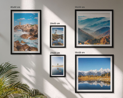 Conjunto de cuadros decorativos montañas naturales mar faros