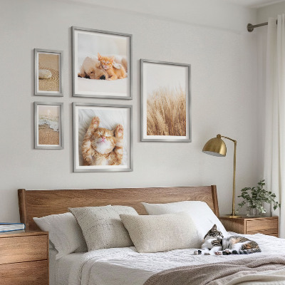 Conjunto de cuadros decorativos Lindos paisajes con animales