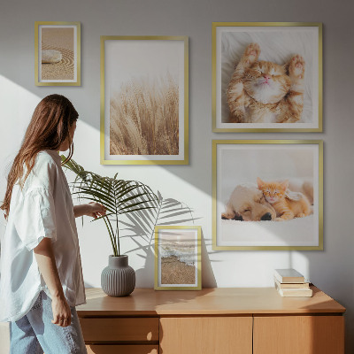 Conjunto de cuadros decorativos Lindos paisajes con animales