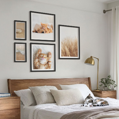 Conjunto de cuadros decorativos Lindos paisajes con animales