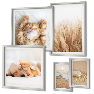 Conjunto de cuadros decorativos Lindos paisajes con animales