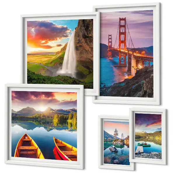 Pared galería de arte paisajes, naturaleza y puentes de Estados Unidos