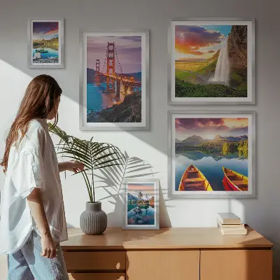 Pared galería de arte paisajes, naturaleza y puentes de Estados Unidos