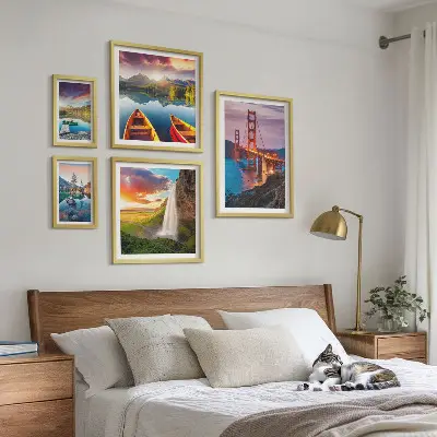 Pared galería de arte paisajes, naturaleza y puentes de Estados Unidos