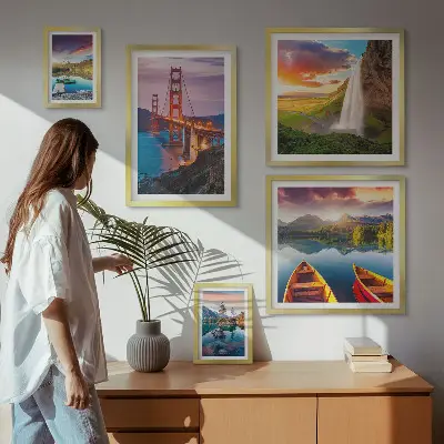 Pared galería de arte paisajes, naturaleza y puentes de Estados Unidos