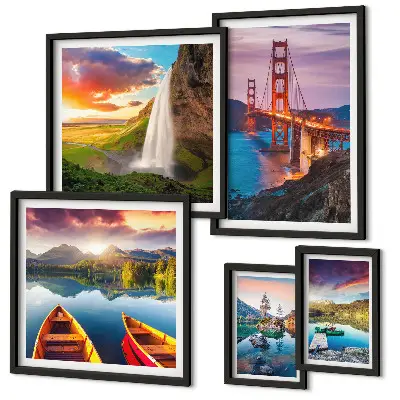 Pared galería de arte paisajes, naturaleza y puentes de Estados Unidos