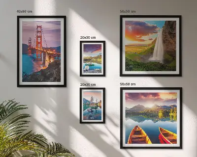 Pared galería de arte paisajes, naturaleza y puentes de Estados Unidos