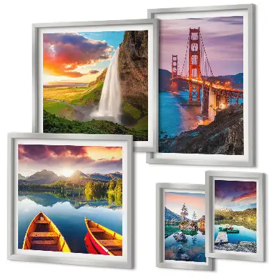Pared galería de arte paisajes, naturaleza y puentes de Estados Unidos