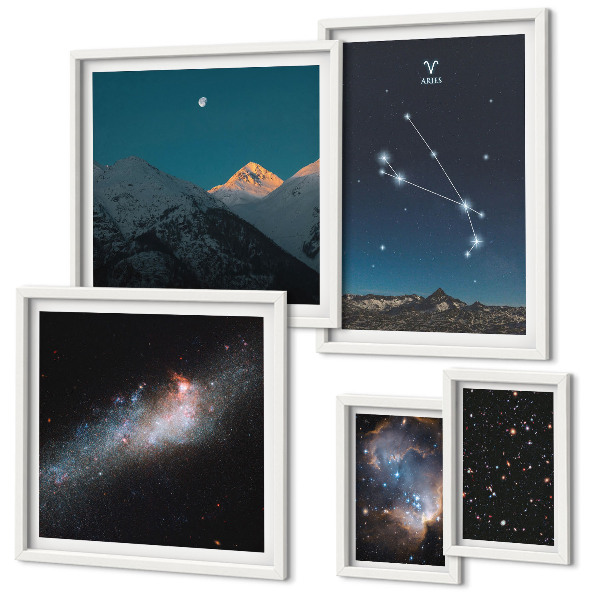 Pared galería de arte Visiones cósmicas de las galaxias