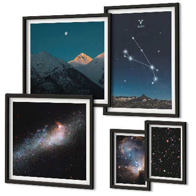 Pared galería de arte Visiones cósmicas de las galaxias
