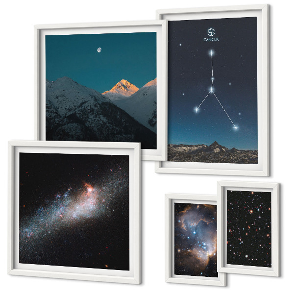 Pared galería de arte Motivos del cielo nocturno cósmico